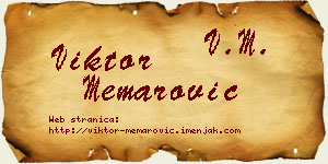 Viktor Memarović vizit kartica